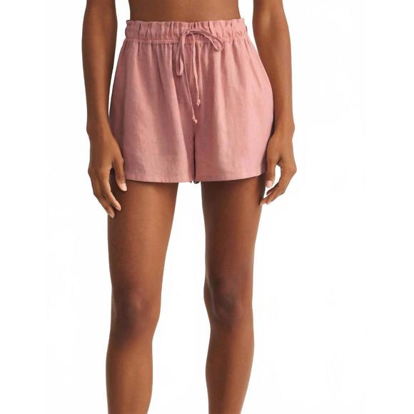 Z SUPPLY Pants - NEW Z SUPPLY perfect linen short in pink smoke